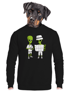 Mimozemšťania unisex mikina bez kapucne Black