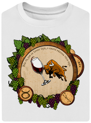 Vínny horoskop: Býk unisex tričko oversized White