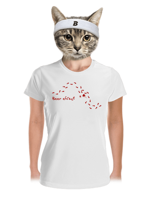 Beer effect! dámske športové tričko White