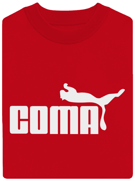 Coma unisex mikina bez kapucne Red