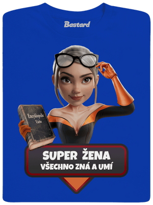 Super mama pánske dlhý rukáv Royal Blue