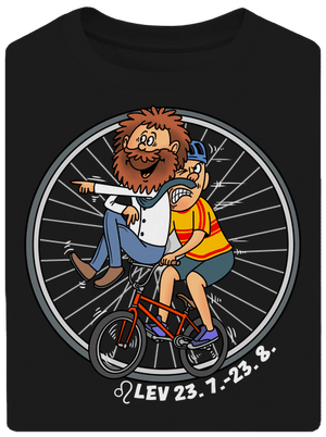 Cyklistický horoskop: Lev unisex tričko oversized Black