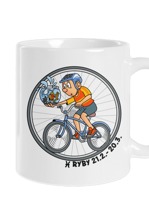 Cyklistický horoskop: Ryby klasický hrnček White