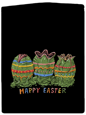 Happy Easter pánska mikina na zips Black