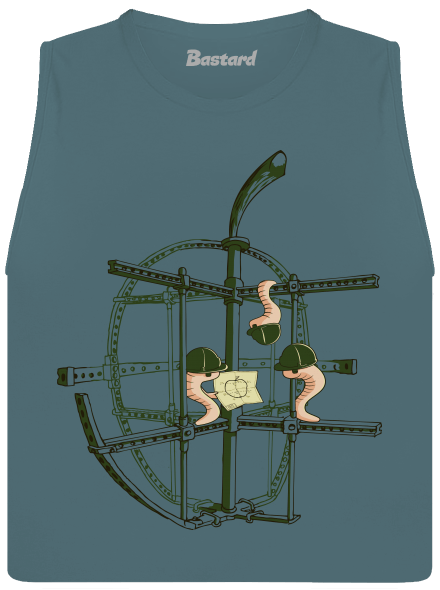 Jablko dámske tielko voľné Heather Deep Teal