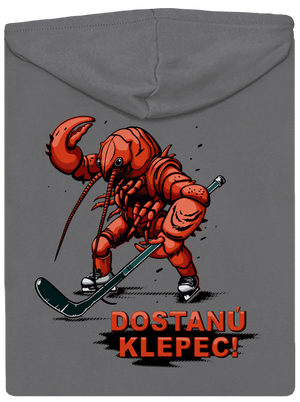 Dostanú klepec dámska mikina na zips Steel Gray