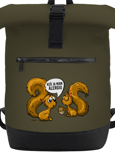 Alergická veverička batoh Military Green