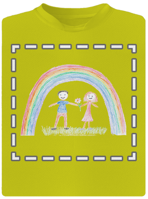 Detské kresby - Nahraj vlastnú detské športové tričko Neon Yellow