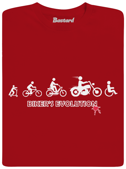 Biker’s Evolution pánske tričko Red