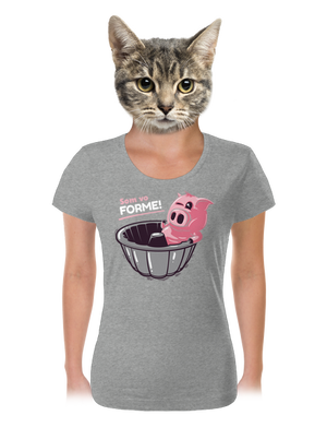 Vo forme dámske tričko Dark Gray Melange