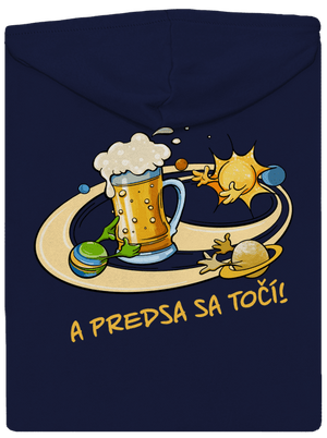 A predsa sa točí! pánska mikina na zips Navy