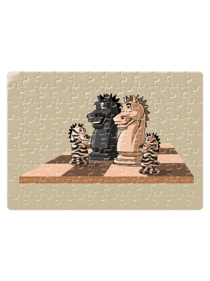 Šachová rodina puzzle White