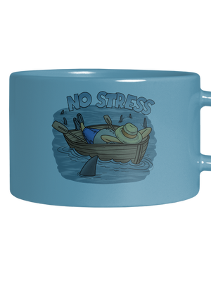No stress hrnček makronka Blue Macaron