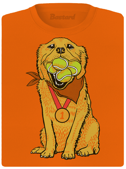 Zlatý retriever dámske športové tričko Neon Orange
