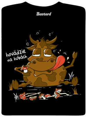 Hovädzie na hubách pánske dlhý rukáv Black