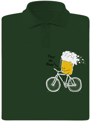 Tour de beer pánska polokošeľa Bottle Green Mal