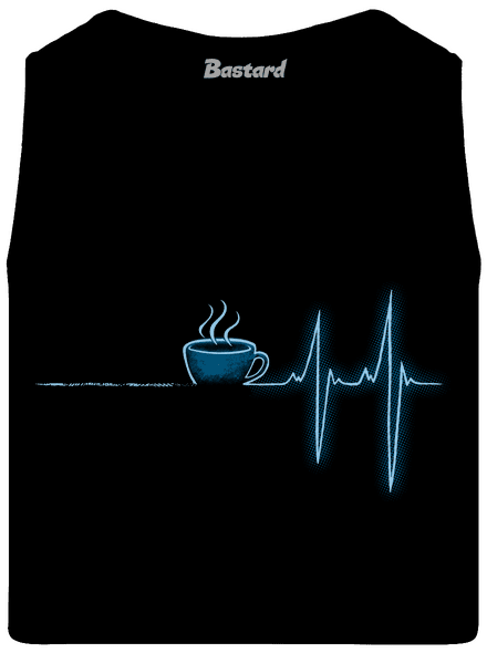 Coffee help pánske tielko Black