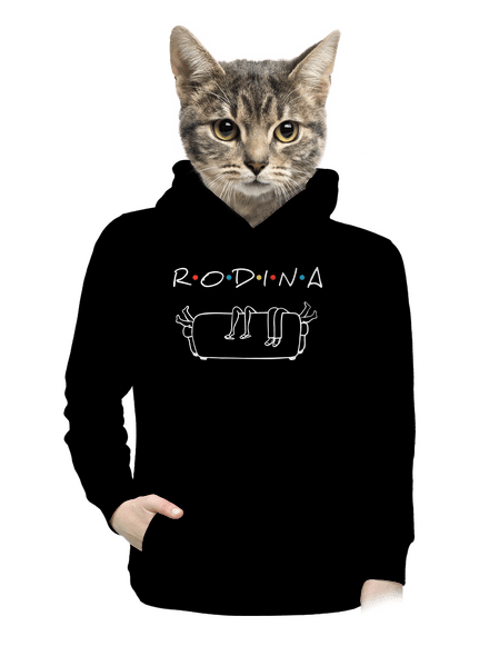 Rodina dámska mikina klokanka Black