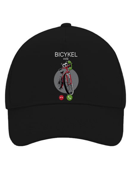 Bicykel volá šiltovka baseballka Black