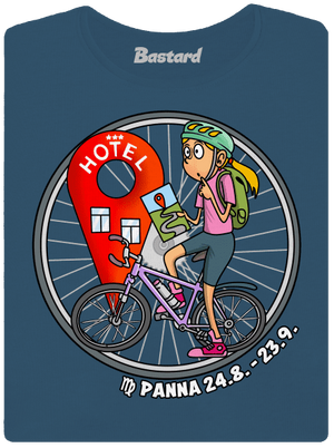 Cyklistický horoskop: Panna dámske tričko prémium Petrol Blue