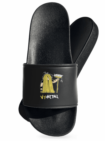 Metalista šľapky Black