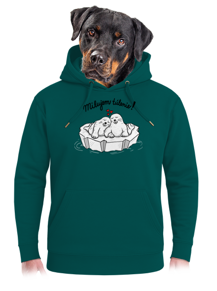 Milujem túlenie unisex mikina premium Emerald Green