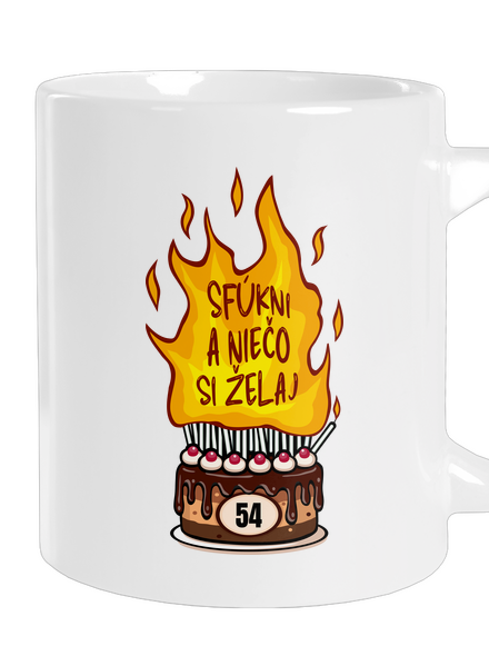 Sfúkni sviečky veľký hrnček White