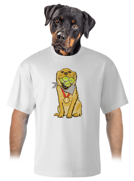 Zlatý retriever unisex tričko oversized White