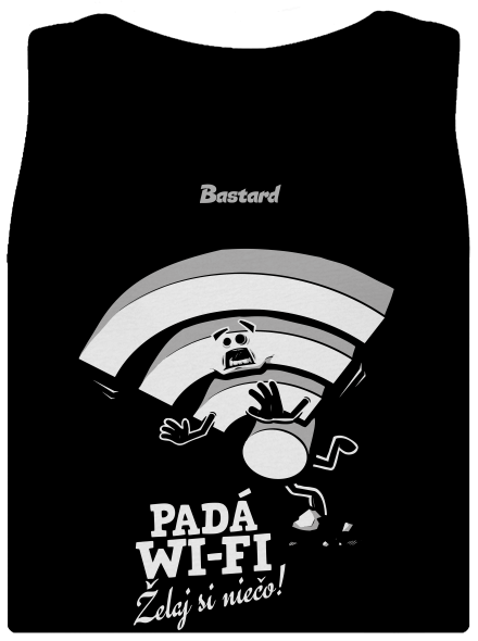 Padá wi-fi dámske tielko klasické Black