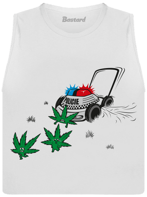 Ganja kríza dámske tielko voľné White