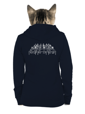 Cimrman: Debil, blbeček dámska mikina na zips Navy Mal