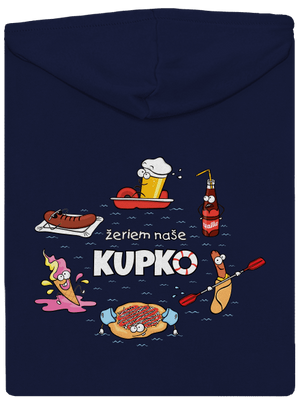Slovenské kupko pánska mikina na zips Navy