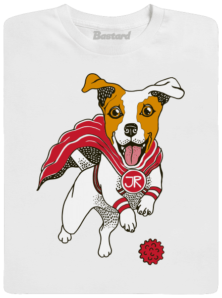 Jack Russell pánske dlhý rukáv White