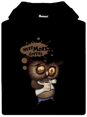 Need more coffee dámska mikina klokanka Black