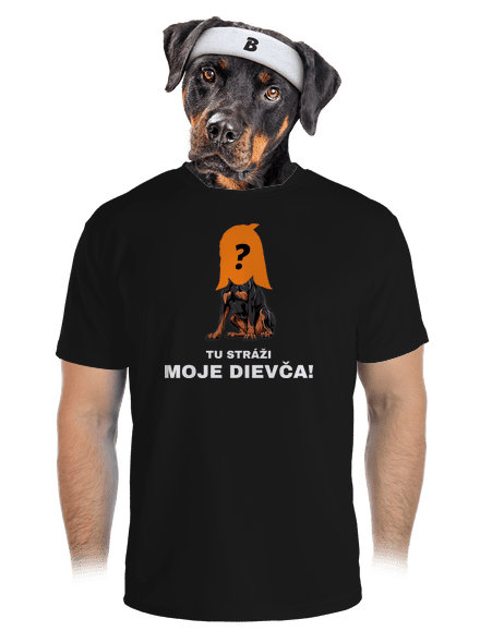 Tu strážim ja pánske športové tričko Black