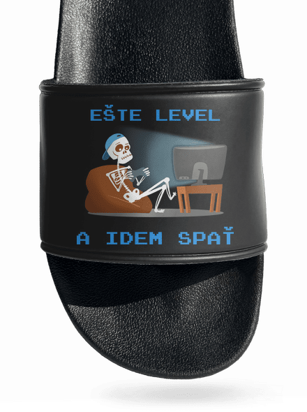 Ešte level šľapky Black
