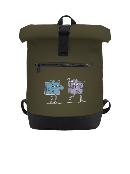 Puzzlíci batoh Military Green