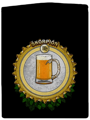 Pivný horoskop: Škorpión pánska mikina na zips Black