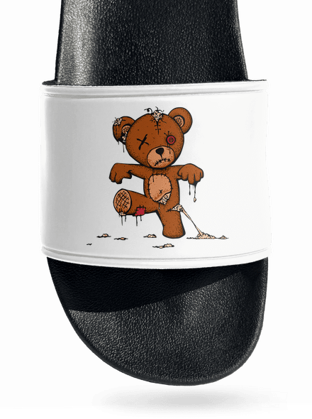 Zombie teddy šľapky White
