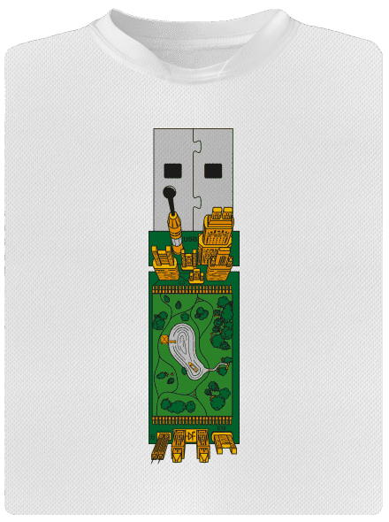 USB city detské športové tričko White