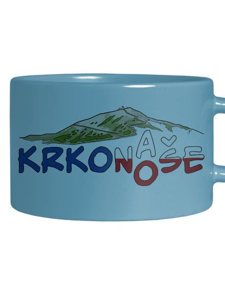 Krkonoše hrnček makronka Blue Macaron