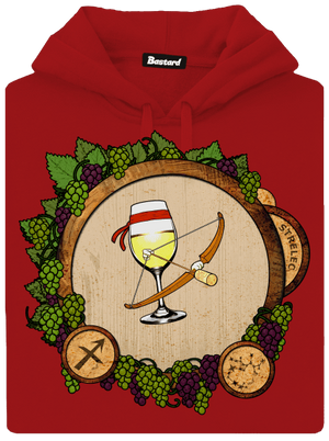 Vínny horoskop: Strelec dámska mikina klokanka Red Mal