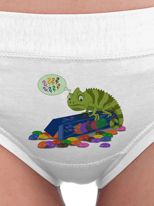 Zmätený chameleón dámske nohavičky White