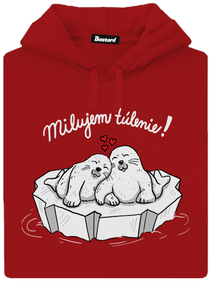Milujem túlenie dámska mikina klokanka Red Mal