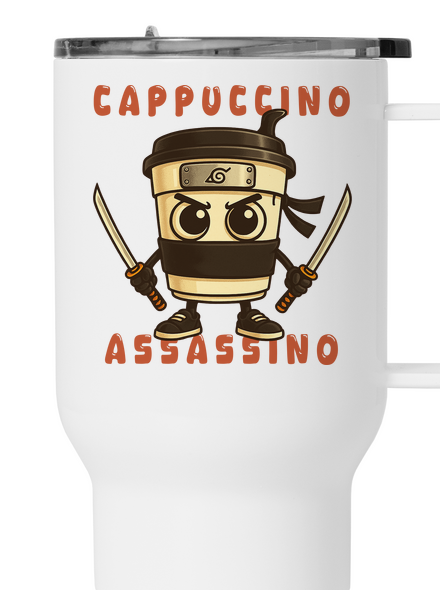 Cappuccino Assasino – Italian Brainrot termohrnček White