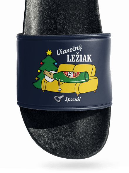 Vianočný ležiak šľapky Navy