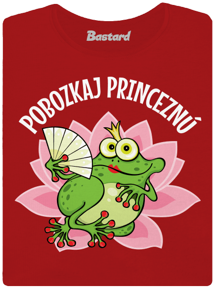Pobozkaj princeznú a princa dámske tričko prémium Red Mal