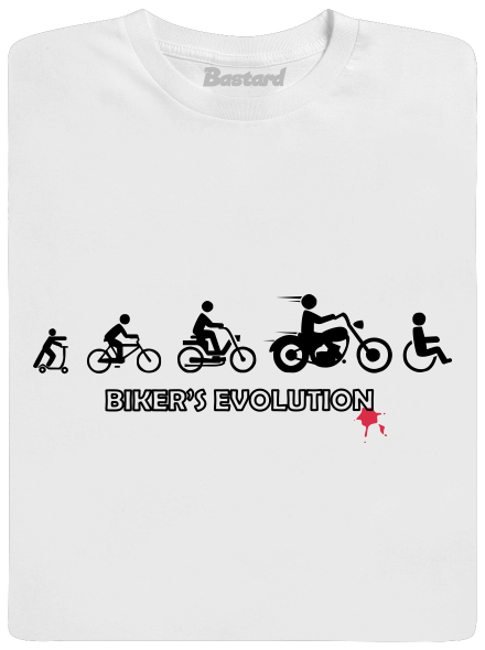 Biker’s Evolution pánske tričko White