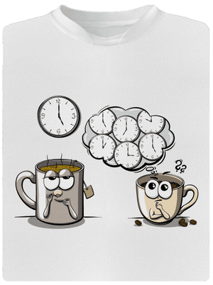 Čaj o piatej, káva stále pánske športové tričko White