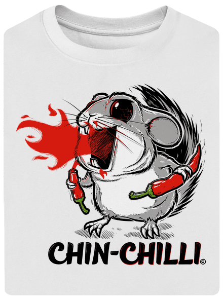 Chinchilli unisex tričko oversized White